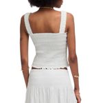 Madewell NWT Poplin Smocked Tank Top White Size XXS Photo 2