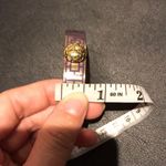 Coach Vintage Enamel Bangle Geometric Cube Square Print secure closure Cuff Bracelet Gold .5 wide band jewelry retro preppy minimalist Photo 7