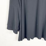 Lane Bryant Plus Size 26 28 Top Dramatic Bell Sleeve Blouse Black Solid 920 Photo 3
