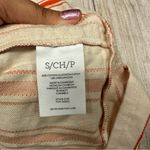 CAbi 6102 small cotton linen coral off white brunch top Photo 6