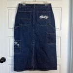 Obey  Juniper Embroidered Denim 90s Y2K Midi Skirt 30/large Photo 9