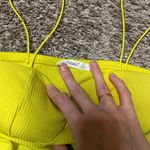 Timing Bright Yellow/Green Ribbed Top Photo 3