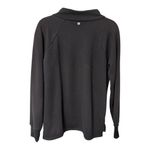 Gaiam Women’s Black Asymmetrical Zip Fleece Lined Pullover Sweatshirt Size Large Photo 2