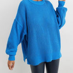Aerie Beyond Chenille Sweater Cobalt Blue Small Photo 0