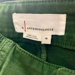 Anthropologie  Cadet Slim Utility Pants Skinny Leg Cotton Stretch Green‎ Size 26 Photo 7