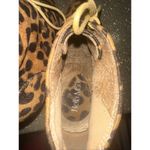 Bella Marie Leopard Print‎ Platform Wedge Booties Lace Up Ankle Boots Women's Photo 7
