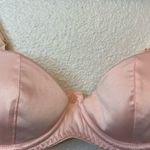 PLAYBOY by Coco de Mer Pinup Catch Me Satin Underwired Bra Baby Pink Size 32 B Photo 1
