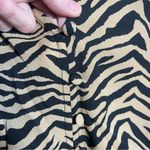 Banana Republic Zebra print boho dress long sleeve ruffle bottom Photo 6