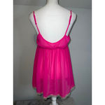 Victoria's Secret Women's  Lace Fuchsia L Slip Gown Babydoll Photo 4