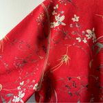 Solitaire  Anthropologie NWT Floral Faux Suede Open Front Boho Jacket Large Photo 12