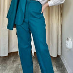 Pendleton Vintage 60/70s  teal trousers size small 23” high rise wool​ Photo 0