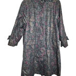 London Fog VTG Floral Trench Coat Women's Button Front Outerwear Photo 0