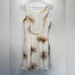 Cream with Pale Rose Pink Flowers Flowy Sleeveless ModCloth Dress by Yellow Star Photo 4