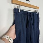 Quince Women’s Pull On Linen Pants in Navy Blue Size XS Photo 8