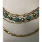 Rainbow Sandals Vintage Gold Beaded Multilayer Statement Necklace L-1 Photo 4