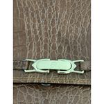 Banana Republic Vintage  Women Brown Leather Embossed Satchel Bag crocodile Photo 7