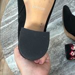 EXPRESS  Black Faux Suede Embroidered Sequin Floral Bootie Sz 6.5 Photo 3