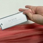 J.Crew 🚨 100% Silk lined Coral Ruffle Wrap Women Dress Formal 12 petite NWT🚨 Photo 6