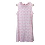 Lulu B Pink Geometric Neck Ruffle Neck Sleeveless Dress Size SMALL Photo 4