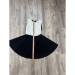 Diane Von Furstenberg  Dress Size 6 Black White Jeannie‎ Two Leather Fabric Photo 5