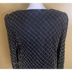 Laurence Kazar  VTG Beaded 100% Silk Black Beaded Evening Jacket Size Medium Photo 4