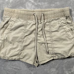 James Perse Shorts Womens Medium 2 Tan Ripstop Drawstring Pull On Casual Classic Photo 0