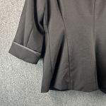Travel Smith Women's Size 10 Black Stretch Satin Lined Blazer 3/4 Sleeve Work Photo 12
