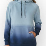 Old Navy Active Women’s Medium Oversized Hoodie Blue Ombré Pullover Photo 0