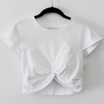 Isabel Marant / FWRD Zineae Twist Front Crop T-Shirt Top in White NWT Photo 8