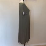 Forever Rose army Green stretchy midi short sleeve shirt dress Size 1X Photo 2