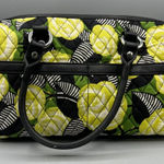 Vera Bradley  La‎ Neon Rose Quilted Floral Handbag  Satchel Green Yellow Black Photo 0