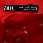 ZARA  Bodysuit‎ Red & White Nautical Star Print Sleeveless Thong Bodysuit Sz L Photo 4