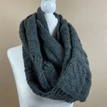 Nicole Marciano Grey With Silver Threading Infinity Scarf Classic Chunky Gray Photo 0