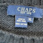 CHAPS Breton Striped Cotton Knit Sweater Gold Button Detail Nautical XL READ Photo 4