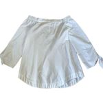 Free People  White Show Me Some Shoulder Off Shoulder Cotton Blouse Small NWOT Photo 0