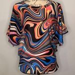 LoveU.Dear NWT stretch dolman top multi swirl M Size M Photo 0