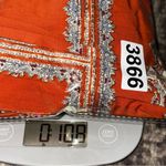 Anthropologie PORRIDGE  Women’s Sz M Orange Paisley Puff Sleeve Full Skirt Dress Photo 8