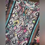 Johnny Was Nwot  M silk long tunic dress boho printed button up spring Photo 3