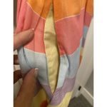 Tara Jarmon Stripey Midi‎ dress pastel Rainbow French 38 US S/6 Photo 6