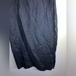 Talbots Black Midi Dress with Button Accents 100% Irish linen Photo 1