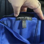 London Style Nights Blue Strapless Dress rosette detail size 16 Photo 2