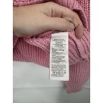 J. Crew Cotton Blend Cable Knit Mock Neck Sweater Women Medium Pink Preppy Photo 3