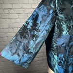 Susan Graver one button Teal Black Velvet evening light Jacket Blazer Medium NEW Photo 15