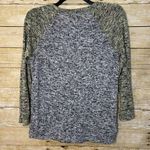 Maurice's Gray & Yellow Marled Raglan Sleeve Knit Top - Size Medium - Sweater Photo 3