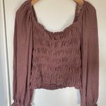 ASTR Pink Glittery Long Sleeve Blouse Photo 7