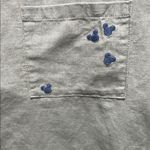 Gray Junk Food cotton/linen blend romper with embroidered Mickeys on pocket Size L Photo 1