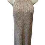 Madewell High Neck Sweater Tank Dress Sz M Heather Gray Sleeveless 100% Cotton Photo 0