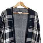 Liz Claiborne Liz Claiborne Women Cardigan Sweater 1X Black Plaid Open Front Classic Office Photo 9