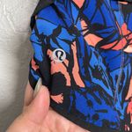 Lululemon Women 4 Paint Storm Harbor Blue Multi Black Speed Shorts Zip Pocket Photo 5