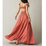 Boho Lace Tassel Cut out Ruffle Detail Maxi Dress Size 4 Photo 2